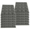 Miarhb Wall Sticker Acoustic Foam Stop Absorption Sponge Studio KTV Soundproof Gray