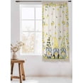 thumbnail image 3 of Sheer Curtains 63 Inch Length, Summer Gnomes Semi Sheer Curtains Light Filtering Window Treatment, Yellow Lemons Farmhouse Fruits Burlap Privacy Voile Drapes for Living Room Bedroom 52x63 Inch, 3 of 7