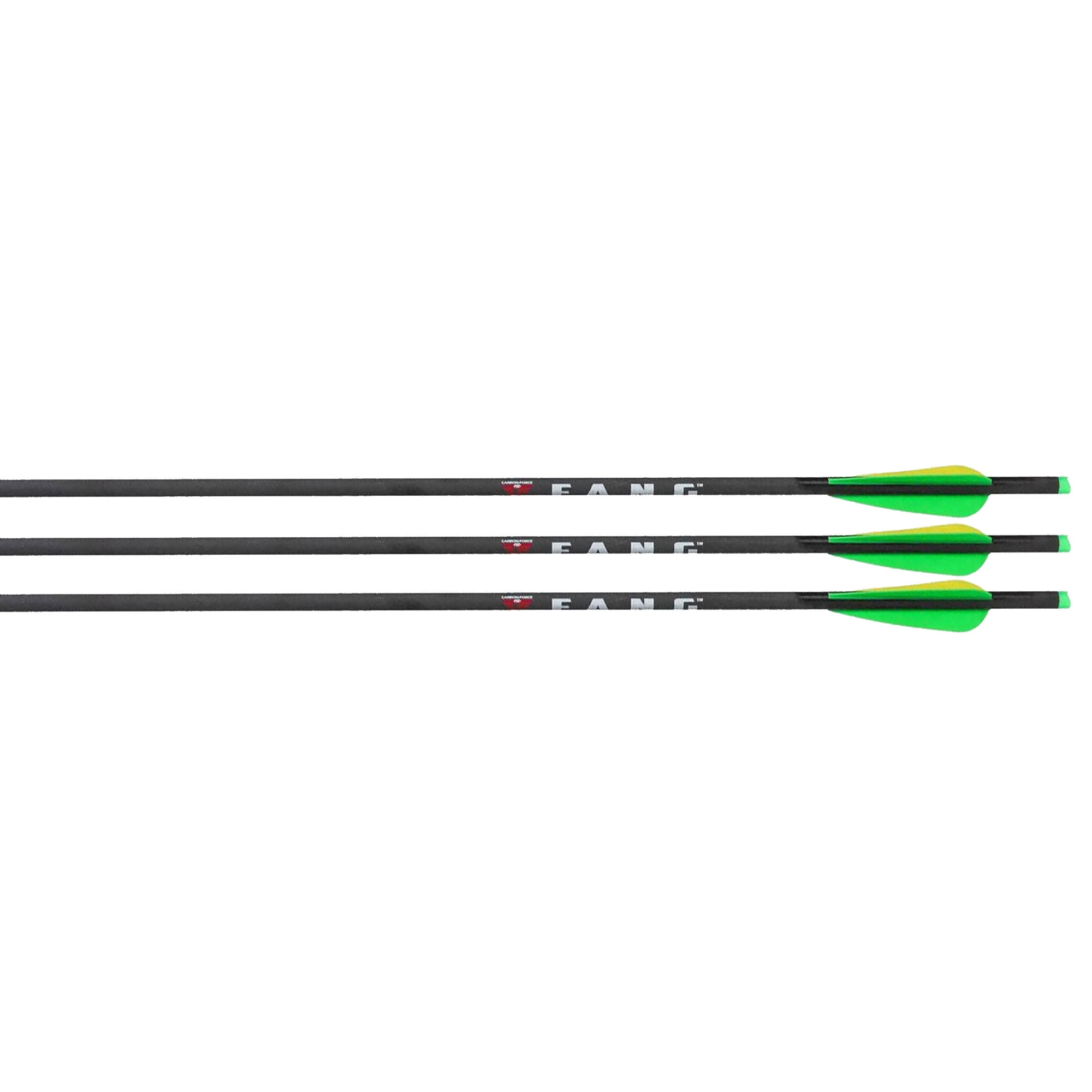 3 NEW 20 inch Bolts with Green lighted half moon nocks plus free target tips 