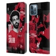 thumbnail image 1 of Head Case Designs Officially Licensed Liverpool Football Club 2022/23 First Team Mohamed Salah Leather Book Wallet Case Compatible with Apple iPhone 12 / iPhone 12 Pro, 1 of 6