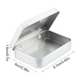 thumbnail image 2 of OCCOA Rectangular Tin Storage Box with Clear Window Lid 3.46x2.36x0.71in, Portable Metal Organizer for Jewelry Press-On Nails, Multi-Purpose Storage Case, A, 2 of 6