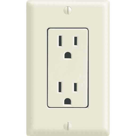 Leviton Wallplate — Decora® Rocker-Style Design in Almond — UL Listed for US Residential Electrical Code Compliance, Drop-in NEC-Standard Wiring