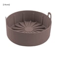 thumbnail image 1 of Bewildely Air Fryer Pot Silicone Air Fryer Basket Sartén antiadherente resistente al calor, grande, 19 cm, gris Herramientas y accesorios para hornear Café Grande 19CM Bewildely HA002998-04, 1 of 1