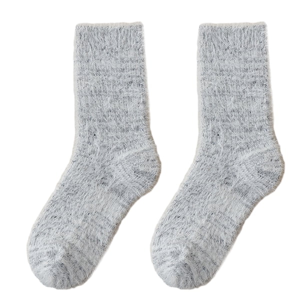 1 par de calcetines de invierno para mujer, muy elásticos y acogedores, gruesos, de forro polar de doble cara, cálidos y suaves.