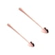 thumbnail image 2 of 2 cucharas de postre de acero inoxidable con forma de corazón, cucharas de café, vajilla para helado, cóctel y sopa (oro rosa grande y oro rosa mediano)., 2 of 6
