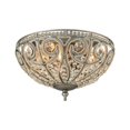 thumbnail image 1 of ElkGroup International 15993/3 Elizabethan 3 Light Flush In Weathered Zinc, 1 of 1