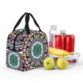 thumbnail image 5 of KLL Colorful With Blue Oriental Print Insulated Lunch Bag Women, Reusable Cute Tote Lunch Box for Adult & Men, Leakproof Cooler Lunch Bags for Work Office Travel Picnic, 5 of 6