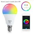 thumbnail image 2 of leyfeng E14 WiFi Bombilla inteligente zigbee3.0 RGBW 10W LED Lámpara regulable Copa APP Control Frío, 2 of 8