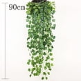 thumbnail image 3 of Plantas colgantes artificiales, paquete de 3 enredaderas artificiales, hojas de hiedra falsas, guirnalda verde colgante, planta de vid para decoración de pared de jardín, fiesta de boda ER, 3 of 5