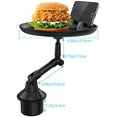 thumbnail image 2 of Porte-gobelet de Voiture Plateau Alimentaire, Plateau de Voiture pour Manger avec Emplacement pour Cellulaire, Plateau à Collations de Voiture Réglable avec Bras Pivotant à 360° et Base Extensible Réglable, 2 of 8