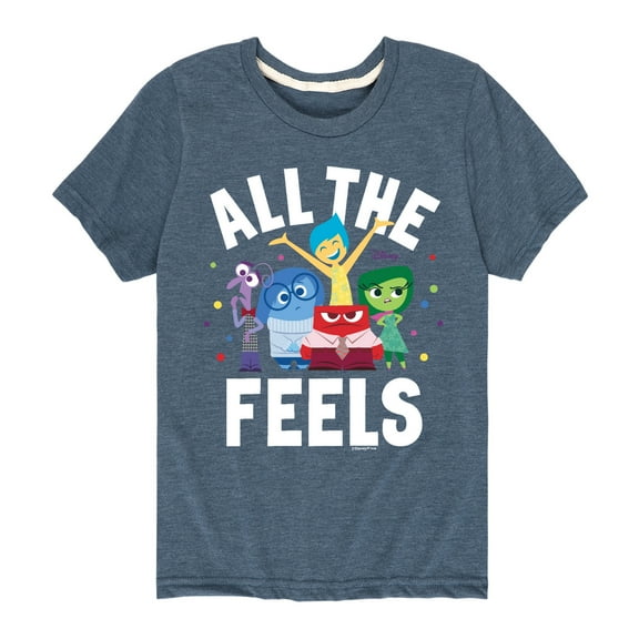 Inside Out - All The Feels - Toddler And Youth Short Sleeve Graphic T-Shirt
