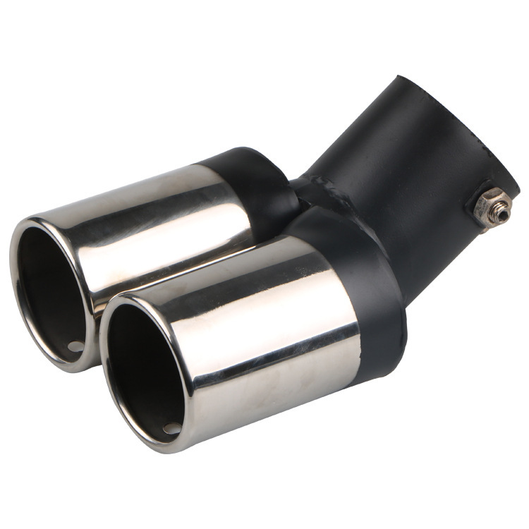 Embout D'Échappement Acier Inoxydable Plat - Universel 30-51 Mm, Installation Par Vissage, Pour Personnalisation Auto