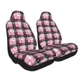 thumbnail image 2 of Naloa Heart Plaid Car Seat Covers 2PCs Front Car Seat Covers Universal fit for Most Cars SUVs and Trucks - 1, 2 of 5
