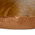 thumbnail image 2 of The HomeCentric Decorative Brown 26"x26" (65x65 cm) Pillow Covers, Faux Leather Solid, Textured Leather & Nasket Weave Leather Throw Pillows For Sofa, Solid Modern Style - Tan Effect, 2 of 3