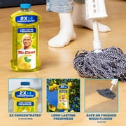 Mr. Clean 2X Concentrated Floor Cleaner, All Purpose Cleaner, Mop Soap, Lemon, 41 fl oz