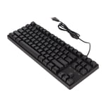 Mechanical Keyboard, USB Wired Keyboard 87 Keys Black  For PC