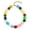 Colorful, variant on Colorful Chunky Resin Beaded Necklace for Women Boho Statement Choker Summer Jewelry