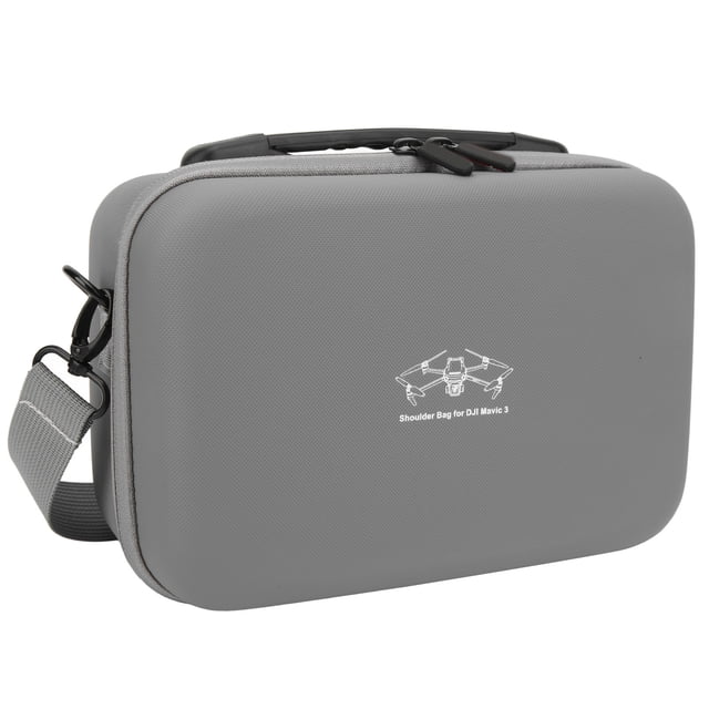 PU Drone Waterproof Case Handbag, Wear Precise Opening Two Way Zipper PU Drone Storage Bag Nylon Fabric Ribbon Large Capacity for 3