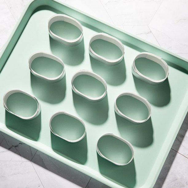 10 Uds. De moldes de queso semicocidos, anillos ovalados de aleación de aluminio para tarta de queso con 100 Uds. De papeles de revestimiento lateral para tartas, utensilios de cocina para hornea
