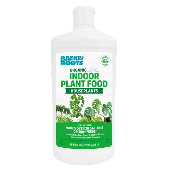 Back to the Roots Organic Premium Blend Indoor Plant Food, 16 oz Bottle