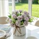 thumbnail image 1 of Artificial Flower With Small Ceramic Vase Fake Silk Variety Flower Balls Flowers Decoration Table Appropriate Home Party Office Wedding, 1 of 7