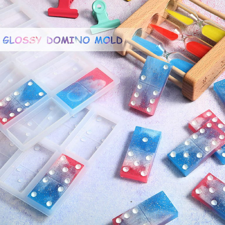 1Set Dominoes Silicone Molds Epoxy Resin Craft Cabochons Board Mold Domino  Casting Mould for Charm DIY Handicraft Accessories