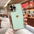 thumbnail image 1 of Designed for iPhone 12 Pro 6.1 inch Case, for Women Girly Soft TPU Cute Heart Phone Case Reinforced Corners Shockproof Bumper & Full Camera Lens Protection for Apple iPhone 12 Pro,Mint, 1 of 12