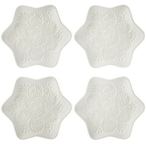The Pioneer Woman Vintage Lace Snowflake Appetizer Plates, White, 8.5 in, 4-Pack