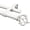 Ivory White, variant on Double Curtain Rod 72 to 144 Inches(6-12 Feet), Dual Curtain Rods for Windows 66 to 120 Inches, 7/8 Inch Heavy Duty Drapery Rod with Twisted Cage Finials, Antique Silver