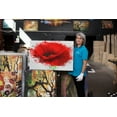 thumbnail image 4 of Startonight Canvas Wall Art Red Poppy Abstract Flowers Painting, Framed 24" x 36"&nbsp;, 4 of 6
