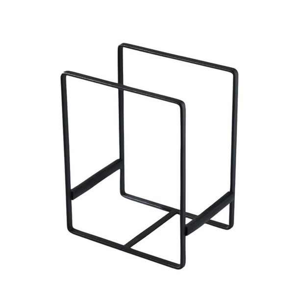 Escurridor de platos, organizador, escurridor, soporte de placa de hierro, estante, gabinete, escurridor de secado negro L