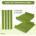 thumbnail image 2 of Nalone 2-Tier Outdoor Side Table - Weather-Resistant HDPE Rectangular Lime Patio End Table, 2 of 7