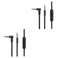 thumbnail image 3 of Sidaley Cable auxiliar Jack de 3,5mm Cables de Audio a Cable auxiliar de Audio 1,4 M línea de Audio con controlador para negro 2piezas, 3 of 6