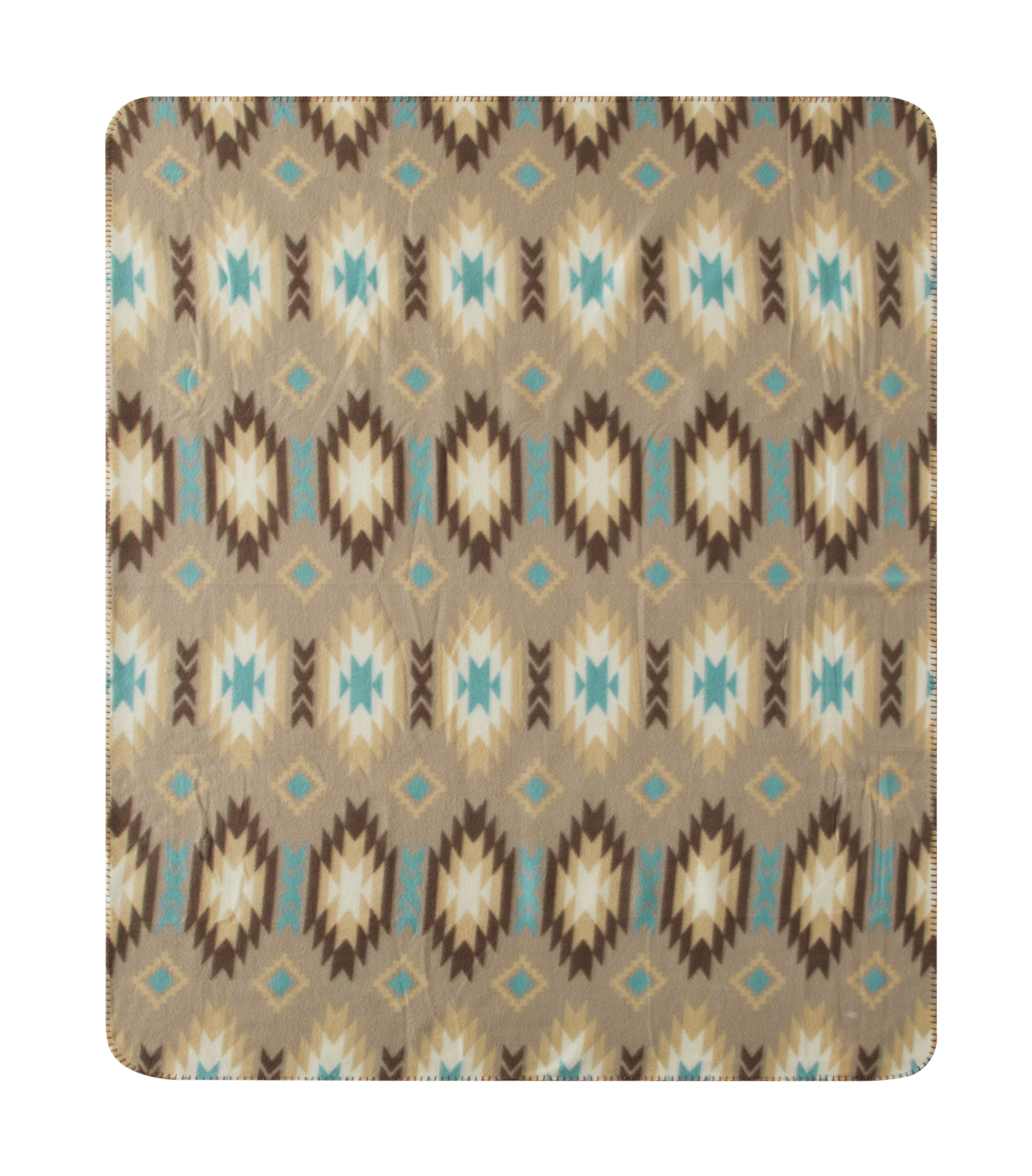 Mainstays Cozy Aztec Print Fleece Throw Blanket 50"x 60", All Ages