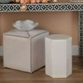 thumbnail image 3 of Jamie Young Co Porto Indoor/Outdoor Transitional Ceramic Side Table in White, 3 of 6