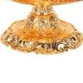 thumbnail image 2 of Serving Tray Engraved Texture Golden 8.5x24cm Alloy Decorative Practical Ellipse Beverage Serving Tray for Wedding, 2 of 14