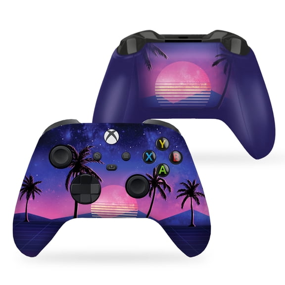 DreamController Vaporwave Grid Custom X-box Controller Wireless compatible with X-box One/X-box Series X/S Proudly Customized in USA with Permanent HYDRO-DIP Printing (MODDED) [video game]