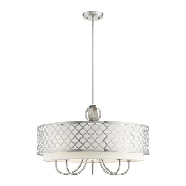 Livex Lighting 41105-91 Lustre Pendentif, Nickel Brossé