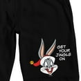 thumbnail image 2 of Looney Tunes Bugs Bunny Get Your Jingle On Men's Black Sleep Pajama Shorts-XL, 2 of 4