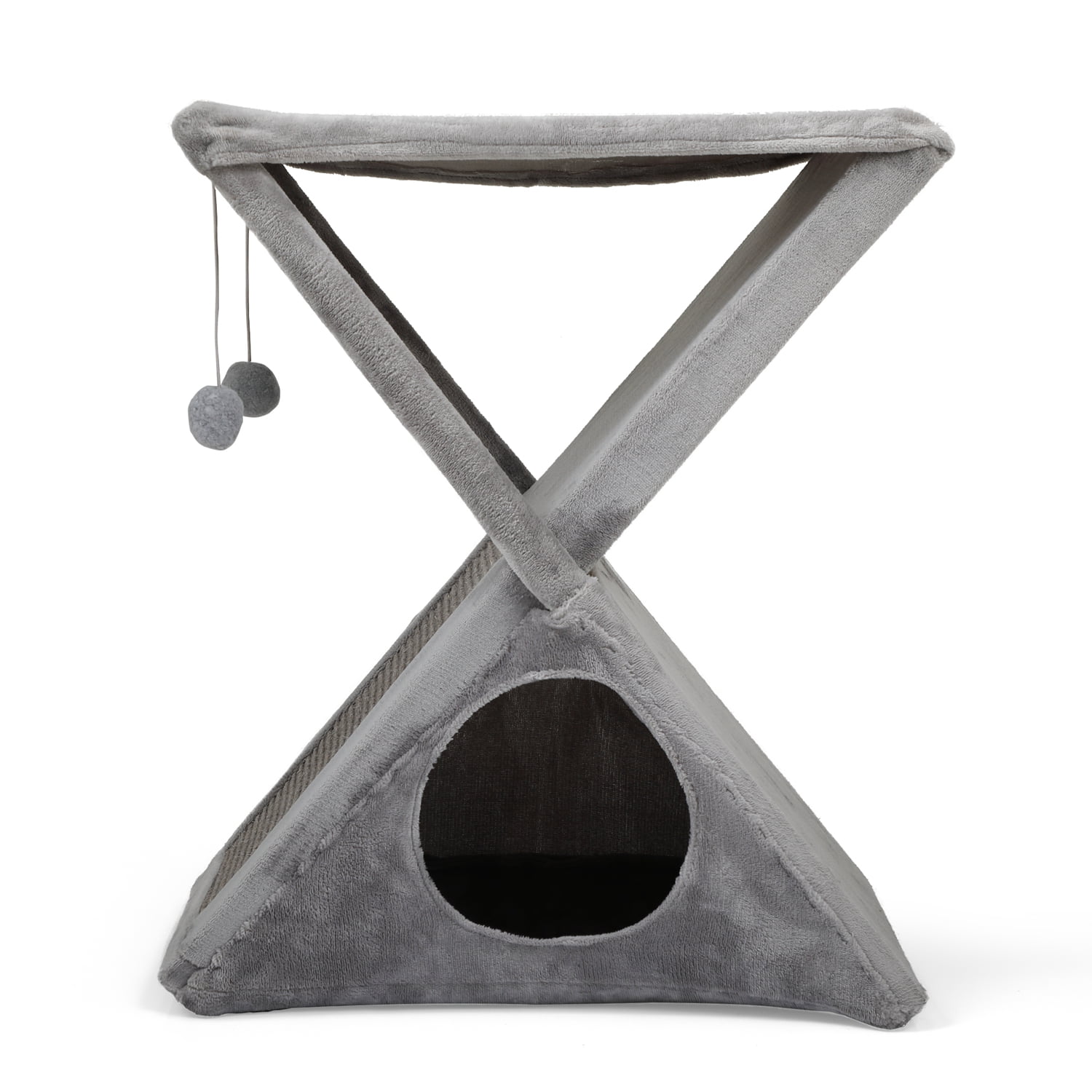 Lowestbest Cat Tree & Condo, Cat Tree Towers, X-frame Cat House Bed Scratcher for Pets, Gray Lowestbest Cat Tree & Condo, Cat Tree Towers, X-frame Cat House Bed Scratcher for Pets, Gray