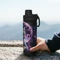 thumbnail image 7 of Picia Purple Moon Cat Pattern Water Bottle 18 oz Stainless Steel Insulated Bottles With Handle Leak Proof Gym Sport Water Jug BPA-free insulated kettle For Men Women Adults, 7 of 7