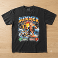 thumbnail image 2 of Summer Is Calling Bootleg Retro 90s Surfing Pig Comfort Colors T-Shirt for Beach Lovers, 2 of 5