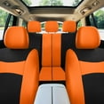 thumbnail image 3 of FH Group Light & Breezy Flat Cloth Car Seat Cover, Universal Orange Full Set Seat Covers with Air Freshener, 3 of 9