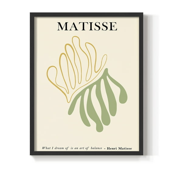 Matisse CDLXXXV in Black Solid Wood Framed Print No Nail Hanging