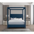 thumbnail image 4 of Meridian Furniture Emerson Navy Linen Textured Fabric Full Bed, 4 of 9