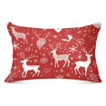 Pillow Case Plush Pillow Reindeer and Snowflakec Case standard size