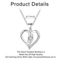 thumbnail image 2 of TURANDOSS Gifts Necklace for Women 925 Sterling Silver CZ Heart Necklace Jewelry Gifts Mothers Day Christmas Anniversary Valentines Day Gifts for Her, 2 of 8