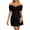 Black, variant on Womens Elegant off the Shoulder Mini Dresses Satin Tube Prom Dress for Wedding Evening Formal Gown Trendy Bow Detail at Chest Short Party Dressy Pink M