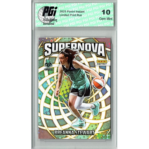 Breanna Stewart 2025 Panini Instant #SN-7 Supernova 3655 Made Trading Card PGI 10