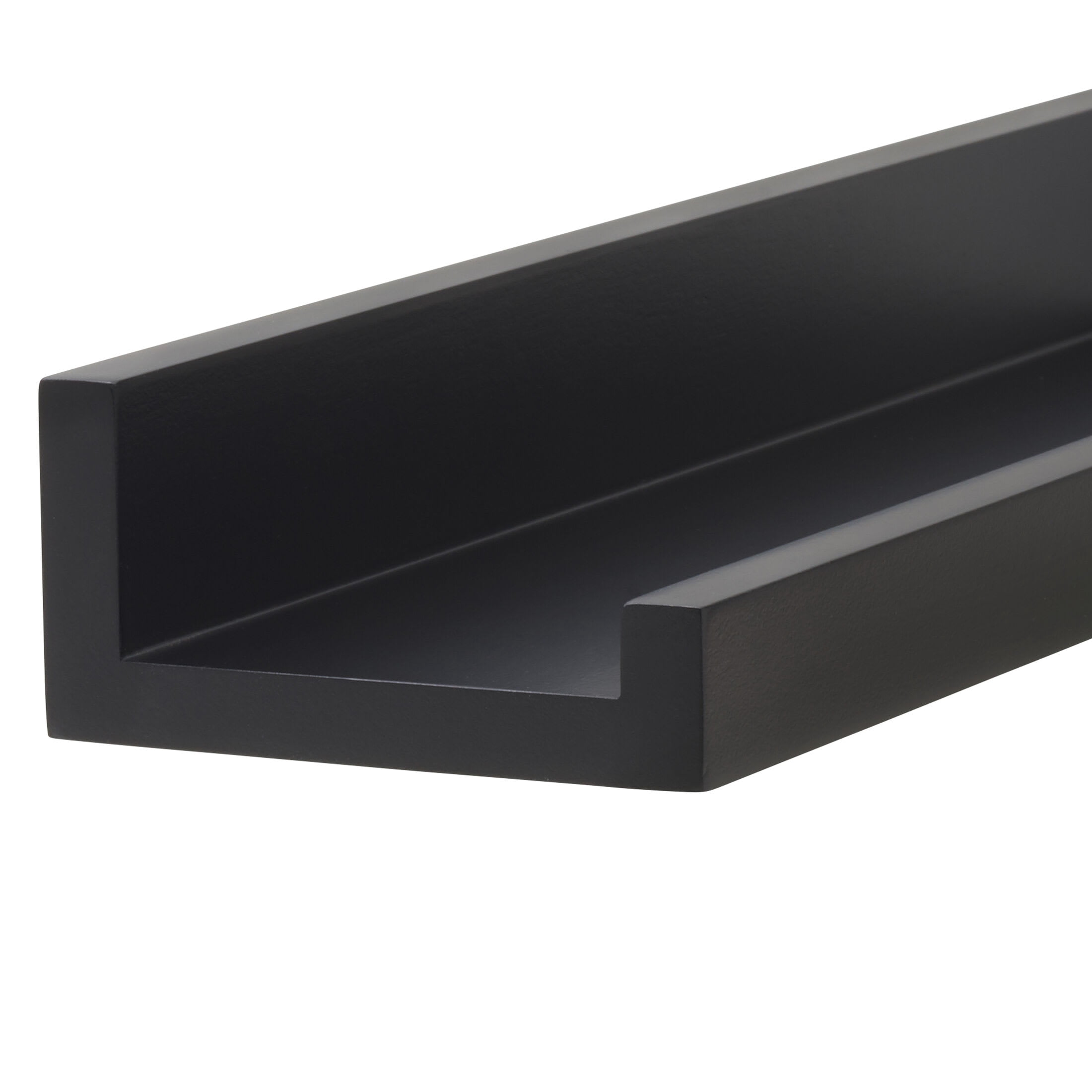 Melannco 14-inch Floating Photo Ledge Set of 2, Black